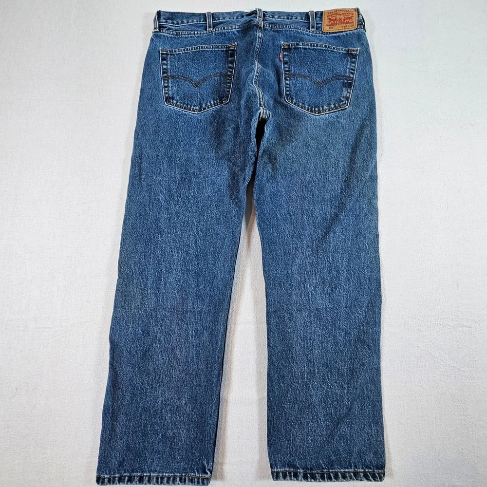 Levi's 505 Regular Fit Jeans Mens 40x29 Blue Medium Wash Straight Leg Denim